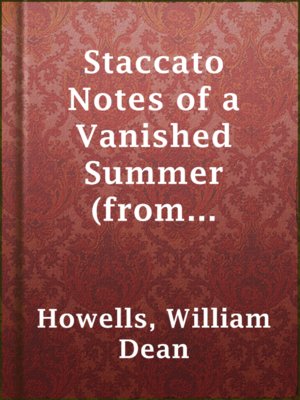 cover image of Staccato Notes of a Vanished Summer (from Literature and Life)